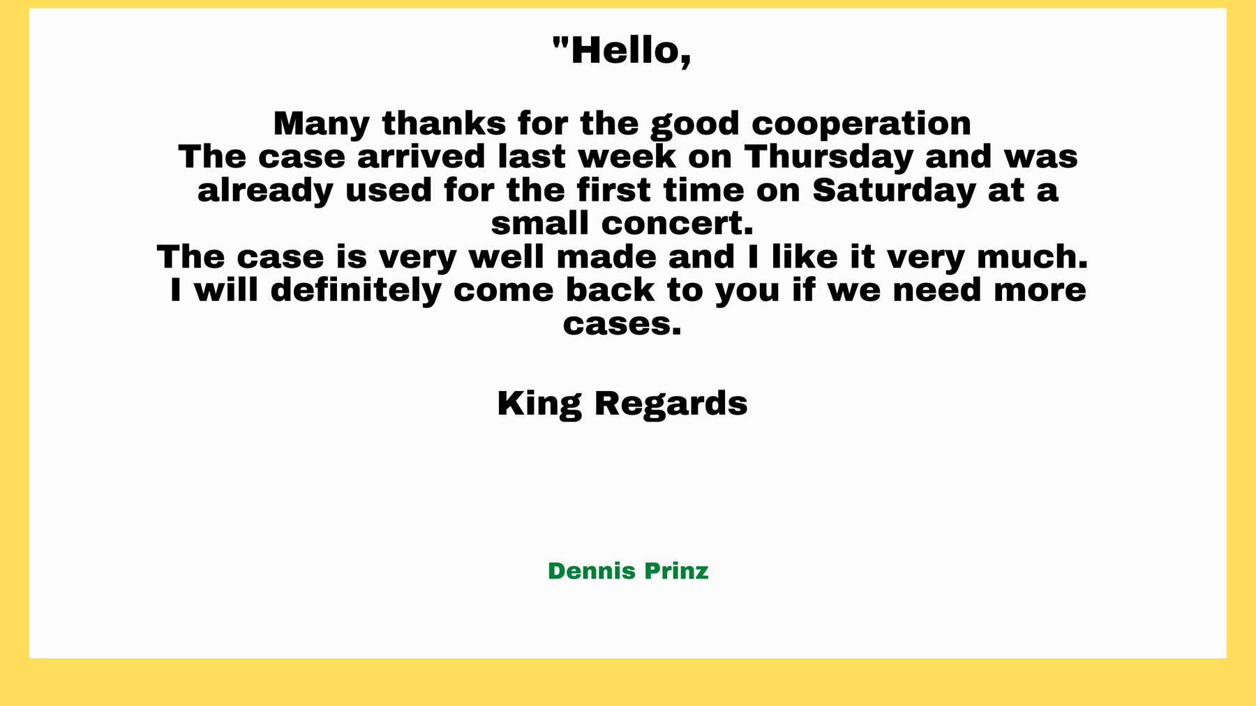 Thank you Dennis!