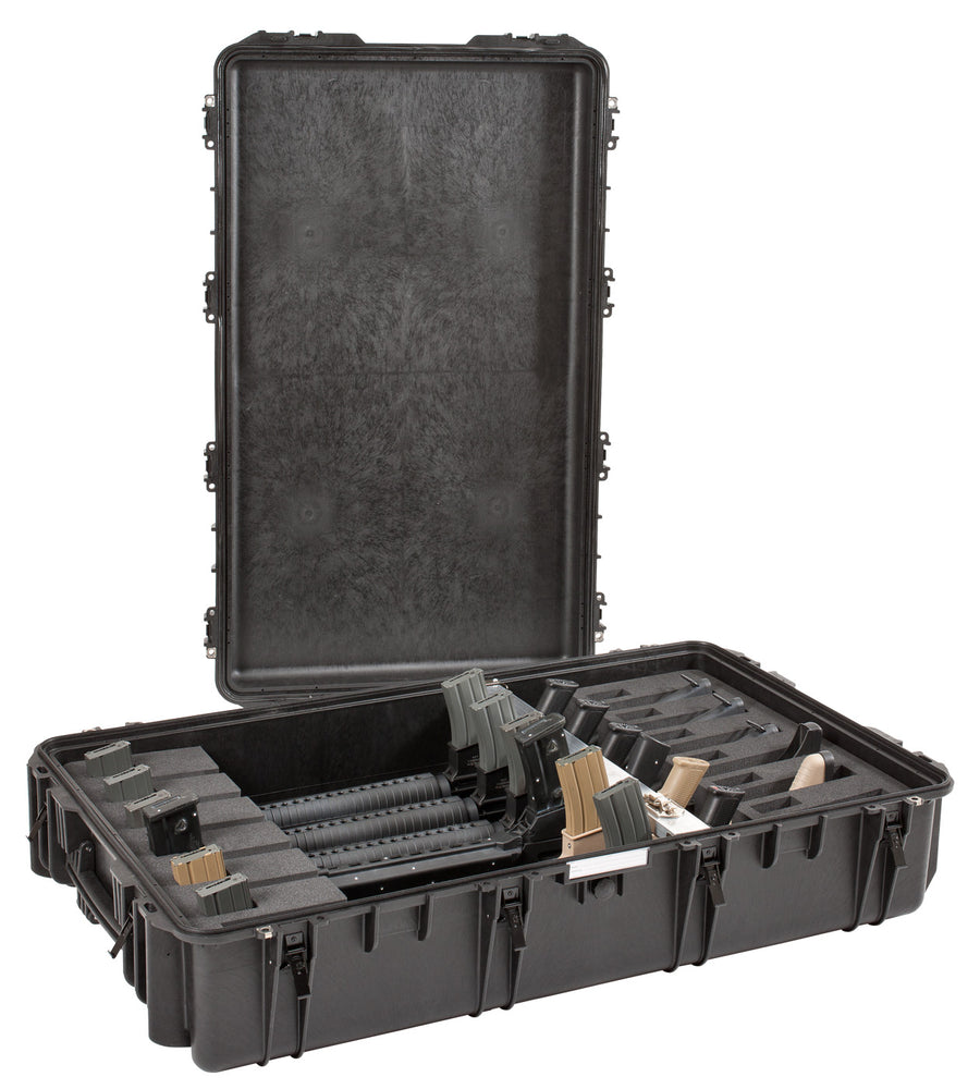 PLASTIC CASES WATERPROOF CASE 108x62x26+6 cm (174lt) w/ wheels, foam