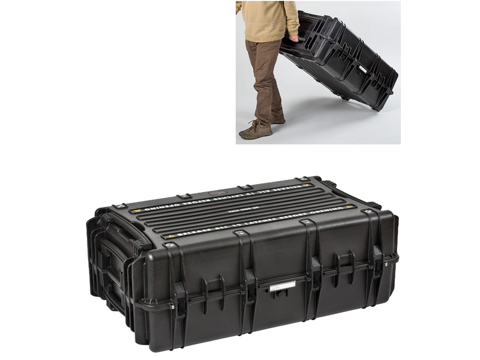 PLASTIC CASES WATERPROOF CASE 108x62x40+20 cm (260lt) w/ wheels