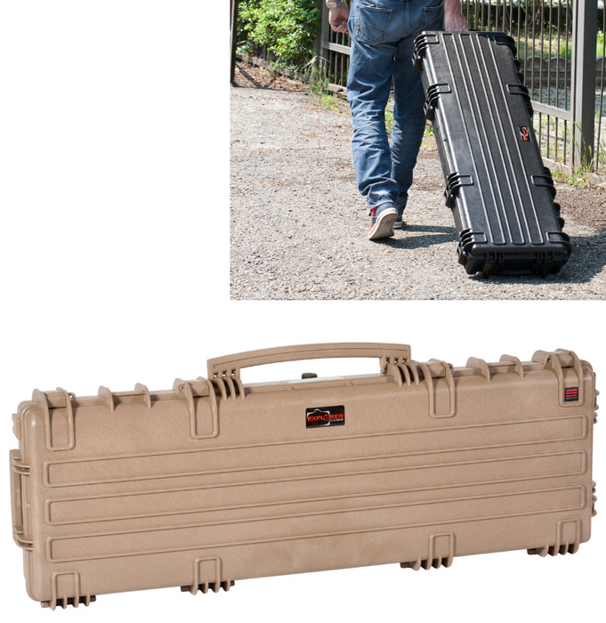 PLASTIC CASES WATERPROOF CASE 113.6x35x13,5+4,2 cm (53.7lt) w/ wheels