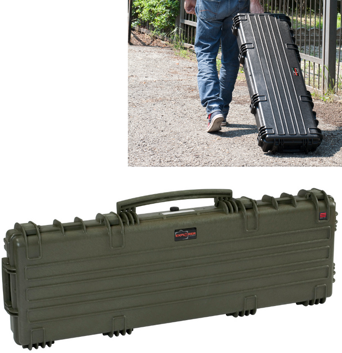 PLASTIC CASES WATERPROOF CASE 113.6x35x13,5+4,2 cm (53.7lt) w/ wheels