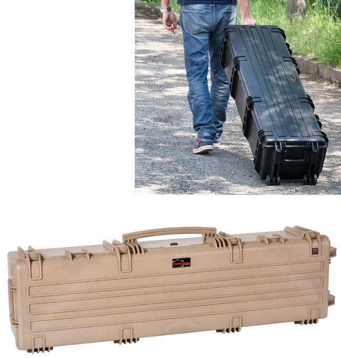 PLASTIC CASES WATERPROOF CASE 135x35x27.2+4,2 cm (128.5lt) W/ wheels