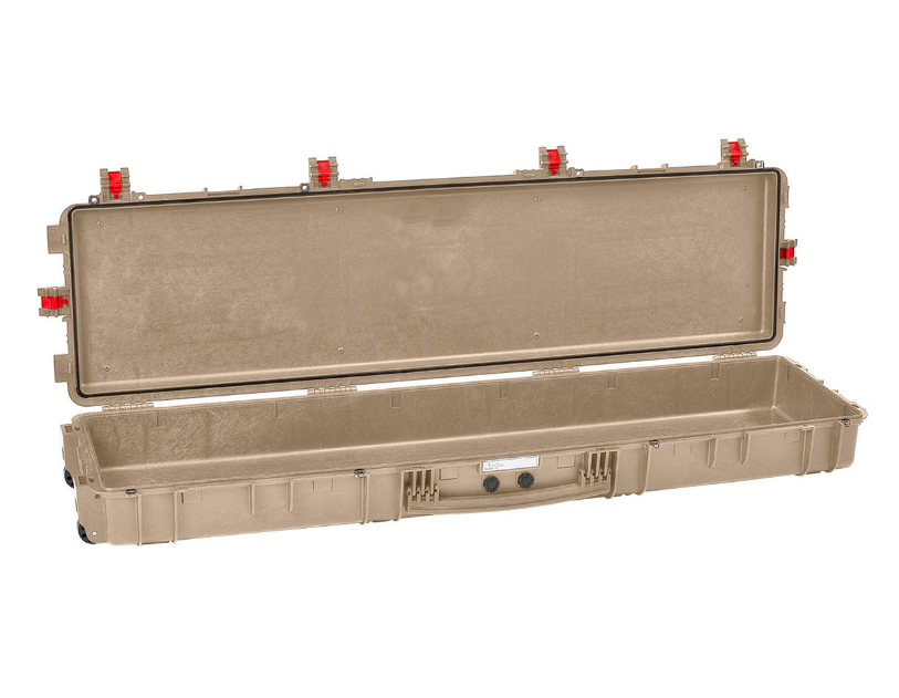 PLASTIC CASES WATERPROOF CASE 154x37.7x16+4,2 cm (93lt) w/ wheels - Sand
