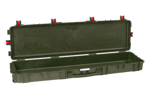 PLASTIC CASES WATERPROOF CASE 154x37.7x16+4,2 cm (93lt) w/ wheels - Green