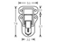 Adam Hall Hardware Drawbolt Large padlockable Zinc P