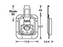 Adam Hall Hardware OverLatch Butterfly Latch Large 14 mm Deep