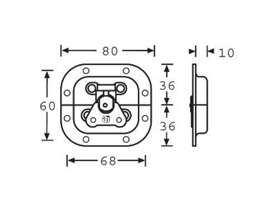 ADAM HALL HARDWARE S Butterfly Latch Assembled Into Ultra Compact Dish