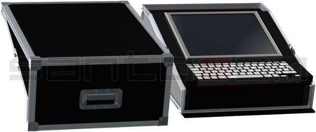 Santosom Custom Made Flight case, Jands Vista + Monitor + access.