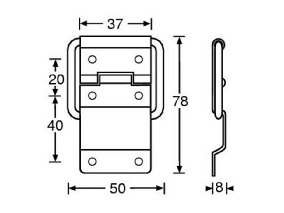 Adam Hall Hardware Stop Hinge Medium nickel-P