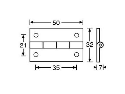Adam Hall Hardware Hinge S Galvanised