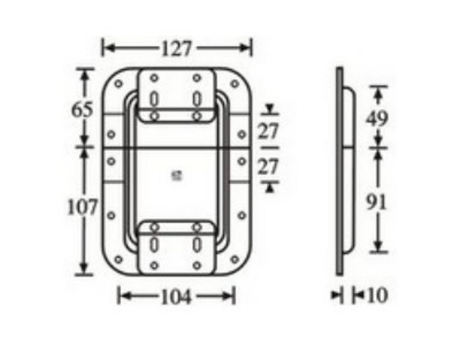 Adam Hall Hardware Lid Stay Large Cranked