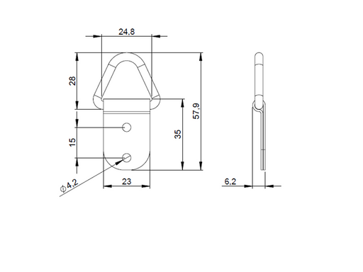 Adam Hall Hardware Mounting Ring For Carrying Strap - Zinc