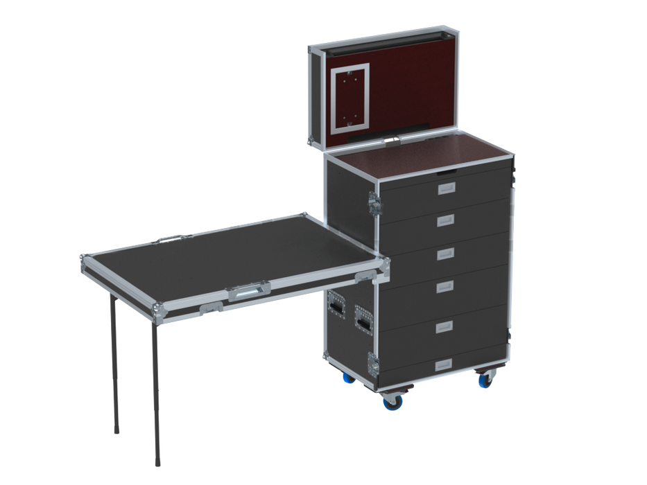 SANTOSOM Roadcase Flight case Merchandising with exterior screen