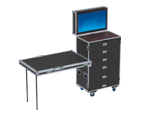 SANTOSOM Roadcase Flight case Merchandising with exterior screen