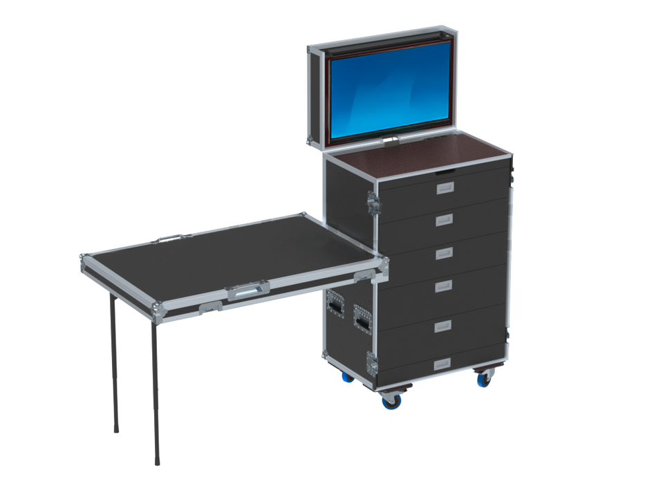 SANTOSOM Roadcase Flight case Merchandising with exterior screen