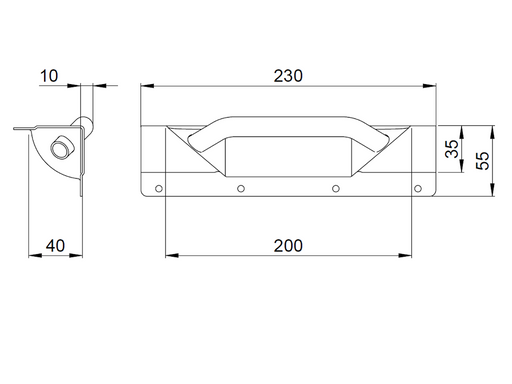 Adam Hall HARDWARE Case edge Handle
