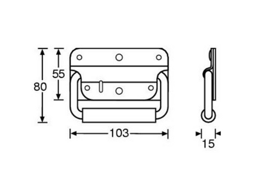 Adam Hall Hardware Recessed Sprung Handle S