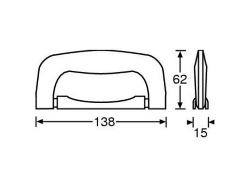 Adam Hall Hardware Case Handle Plastic Black