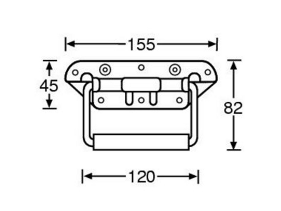 Adam Hall Hardware Sprung Drop Handle Galvanised