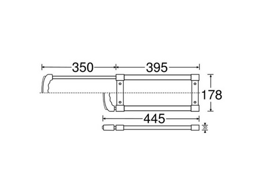 Adam Hall Hardware Extendable Handle 1-stage