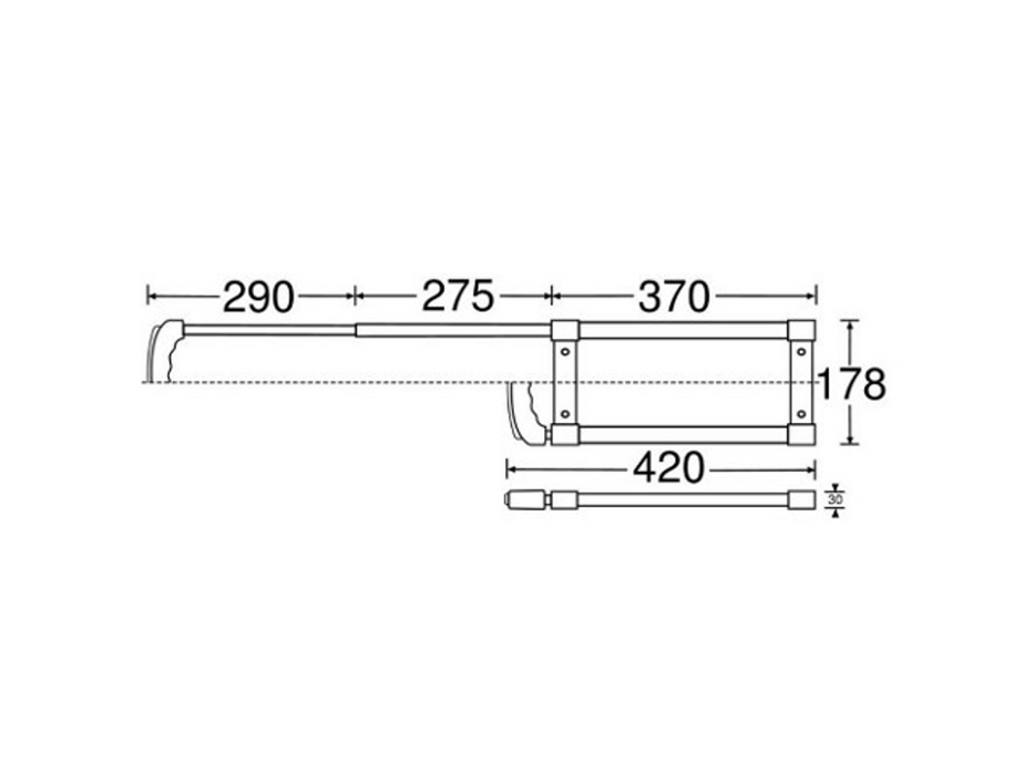 Adam Hall Hardware Extendable Handle 2-stage