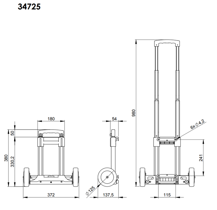 Adam Hall Hardware Trolley 3-stage Removable