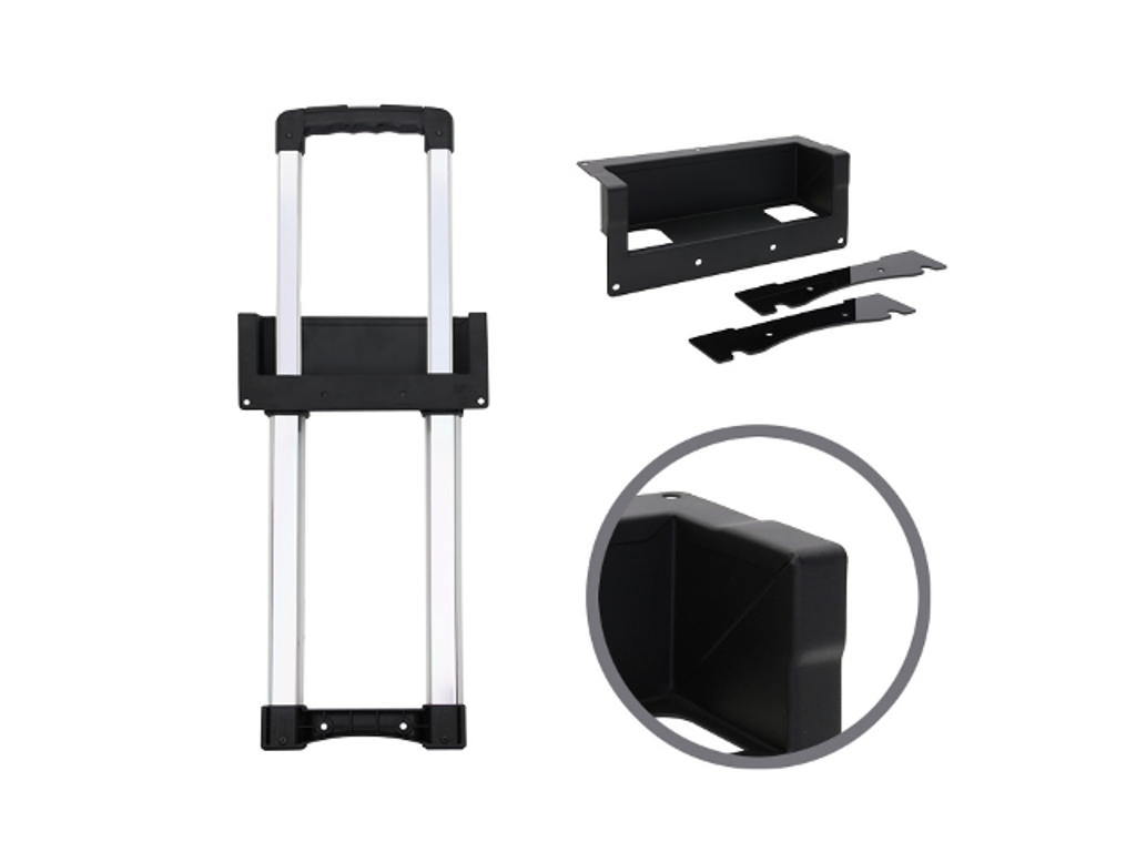 Adam Hall Hardware Recessed Extendable Handle 1-stage, Black Cranked Dish
