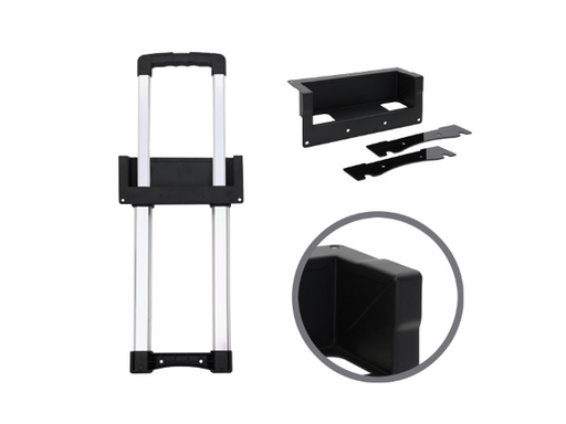 Adam Hall Hardware Recessed Extendable Handle 1-stage, Black Cranked Dish