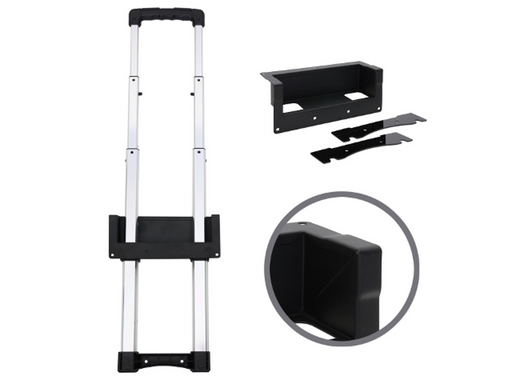 Adam Hall Hardware Recessed Extendable Handle 3-stage, Black Cranked Dish