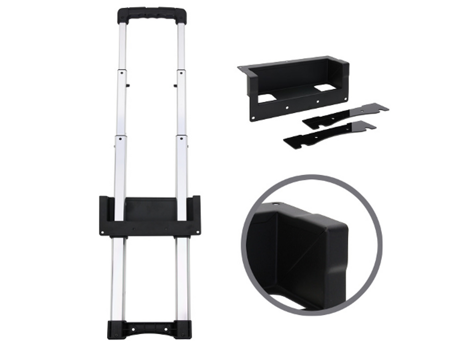 Adam Hall Hardware Recessed Extendable Handle 3-stage, Black Cranked Dish