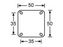Adam Hall Hardware Swivel Castor 50 mm With Grey wheel