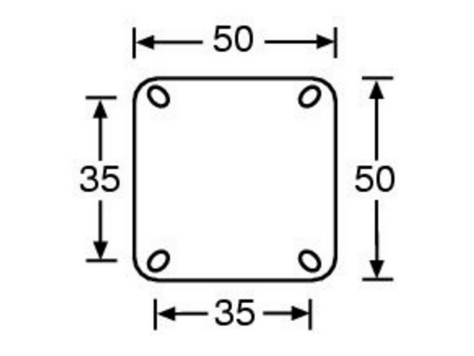 Adam Hall Hardware Swivel Castor 50 mm With Grey wheel