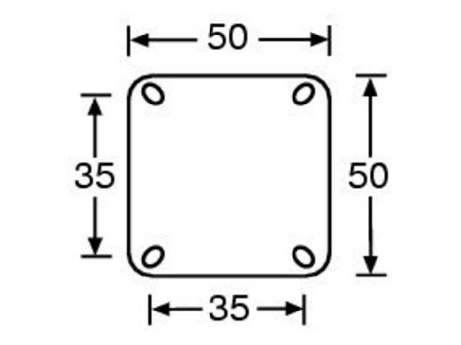 Adam Hall Hardware Swivel Castor 50 mm With Grey WheelAndBrake