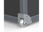 Adam Hall Hardware Corner Castor With 48 mm wheel in Aluminium