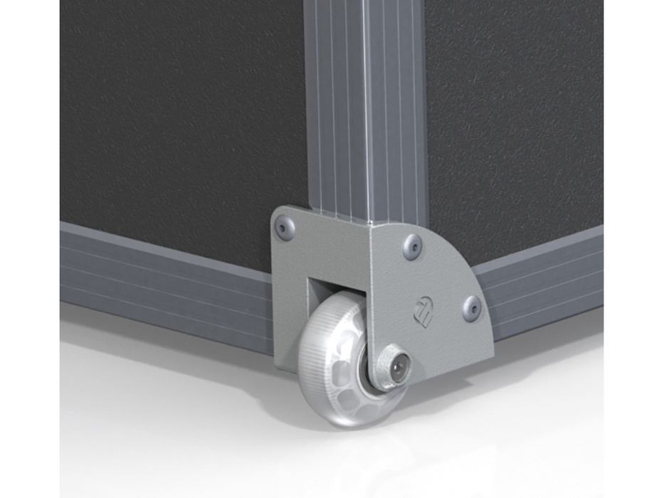 Adam Hall Hardware Corner Castor With 48 mm wheel in Aluminium