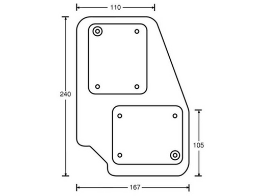 Adam Hall Hardware Castor Plate polyamide Black left