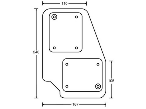 Adam Hall Hardware Castor Plate polyamide Black right