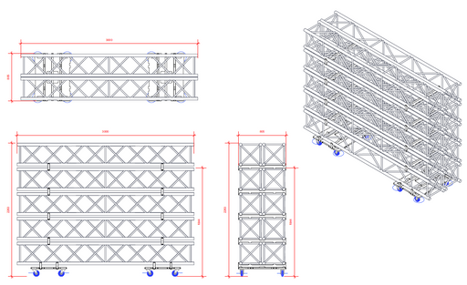 Santosom Tour Truss Dolly, Spacer 800