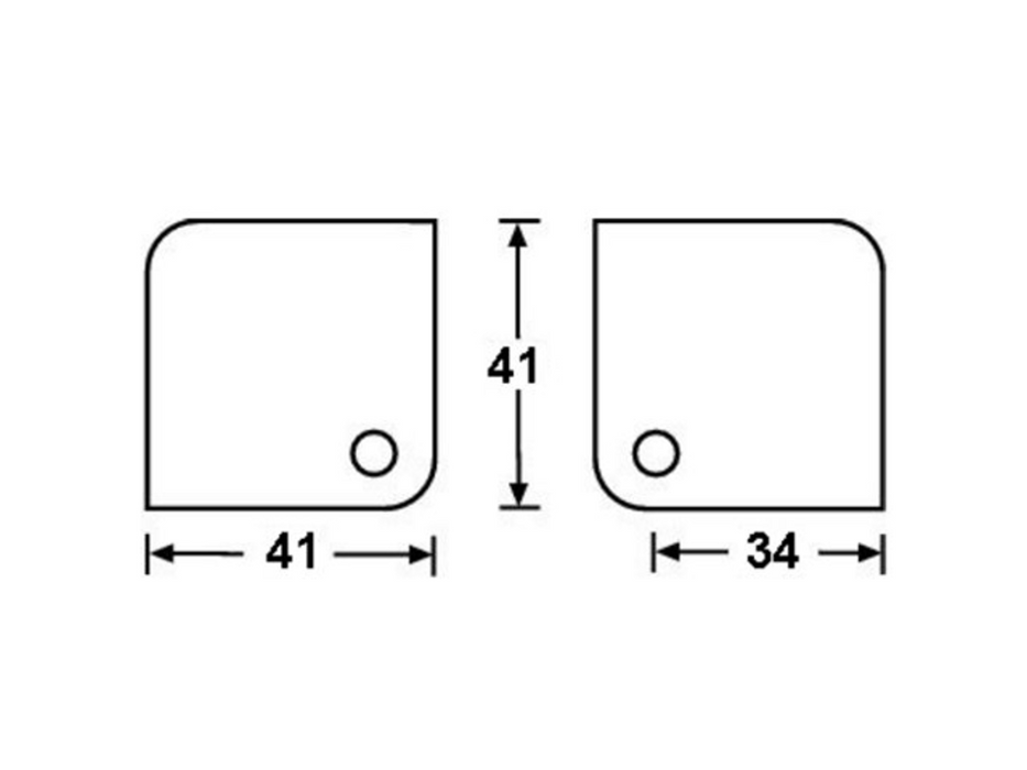 Adam Hall Hardware Corner S square Zinc - leg length 41mm