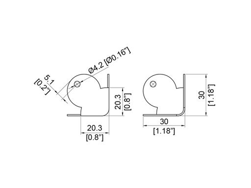 Adam Hall Hardware S Case Corner 3 leg 30x30