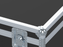 Adam Hall Hardware Ball Corner Large Three-Leg Cranked 35 mm 9 Holes