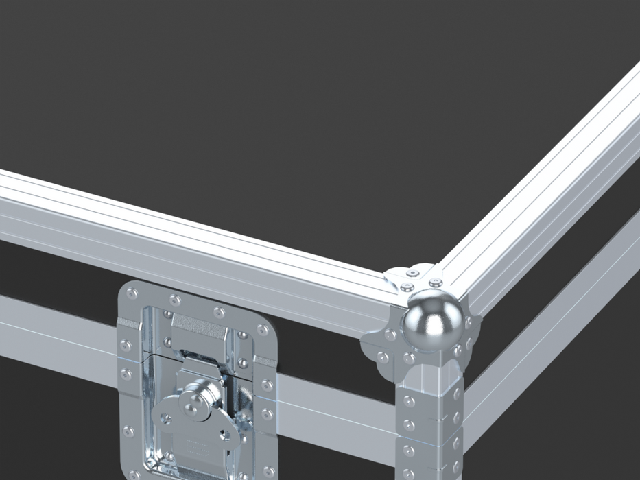 Adam Hall Hardware Ball Corner Large Three-Leg Cranked 35 mm 9 Holes