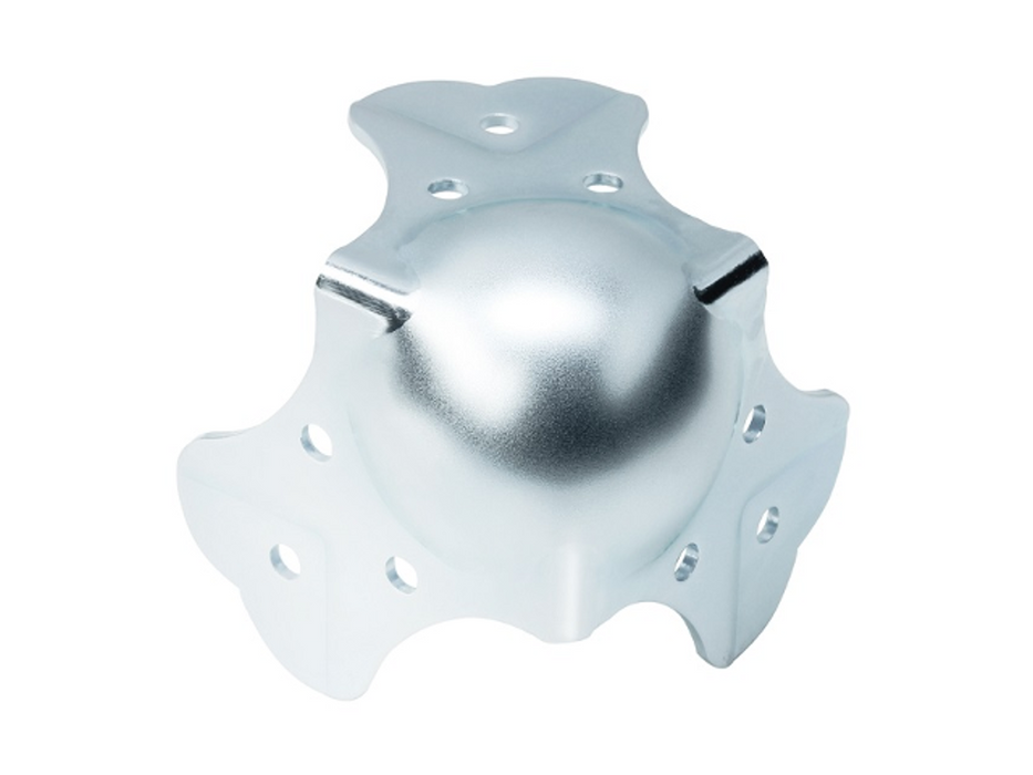 Adam Hall Hardware Ball Corner Large Three-Leg Cranked 35 mm 9 Holes