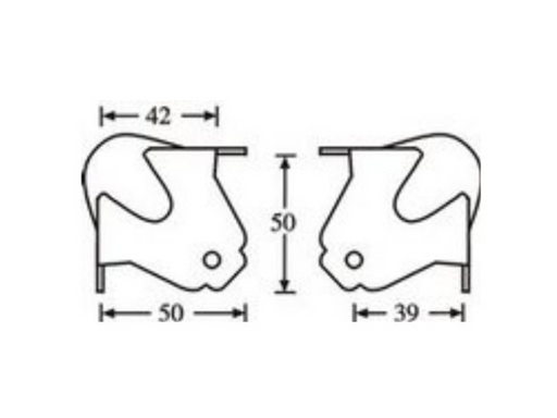 Adam Hall Hardware Ball Corner Medium Three-Leg