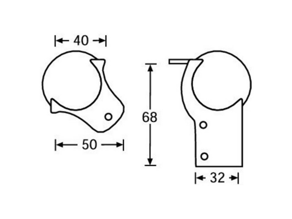 Adam Hall Hardware Combined Ball CornerAndbrace