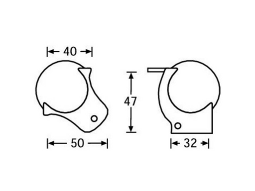 Adam Hall Hardware Ball Corner Medium With integrated Corner Brace 47 mm