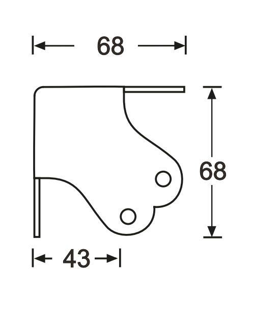 Adam Hall Hardware Case Corner Large Three-Leg