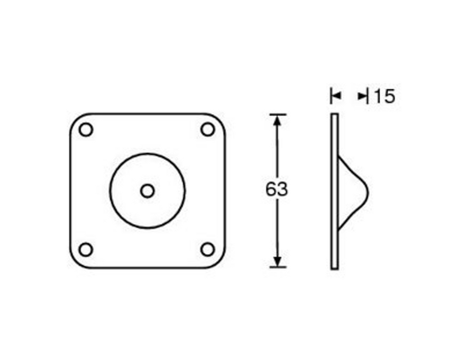Adam Hall Hardware Steel stacking Foot 2,4mm