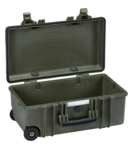 PLASTIC CASES WATERPROOF CASE 51x27x26 cm (31lt) w/ wheels - Green