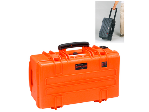 PLASTIC CASES WATERPROOF CASE 51,7x27,7x21,7 cm (31lt) w/ wheels - Orange